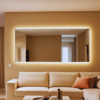 Espejo rectangular con led