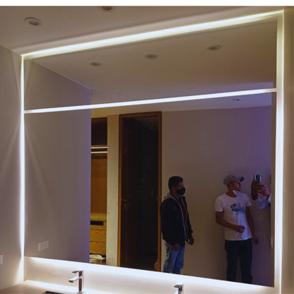 Espejo rectangular con led